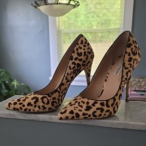 Steve Madden Faux Animal Fur Print Women's Heels
